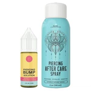 Base Laboratories Piercing Aftercare Kit Saline Spray and Bump Solution Set